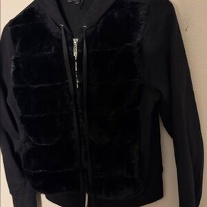 DKNY Clothing Black Teddy Jacket